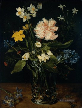  life Malerei - Stillleben mit Blumen im Glas Flämisch Jan Brueghel der Ältere Blume
